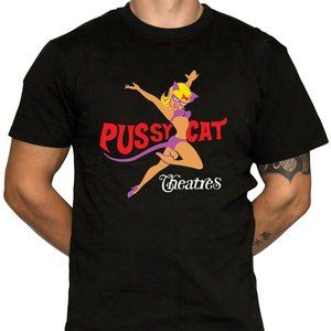 PUSSYCAT THEATRE T-SHIRT - Defunct Adult Theater Chain - 100% Preshrunk Cotton